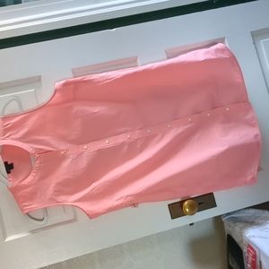 Pink J Crew Sleeveless Button up Dress